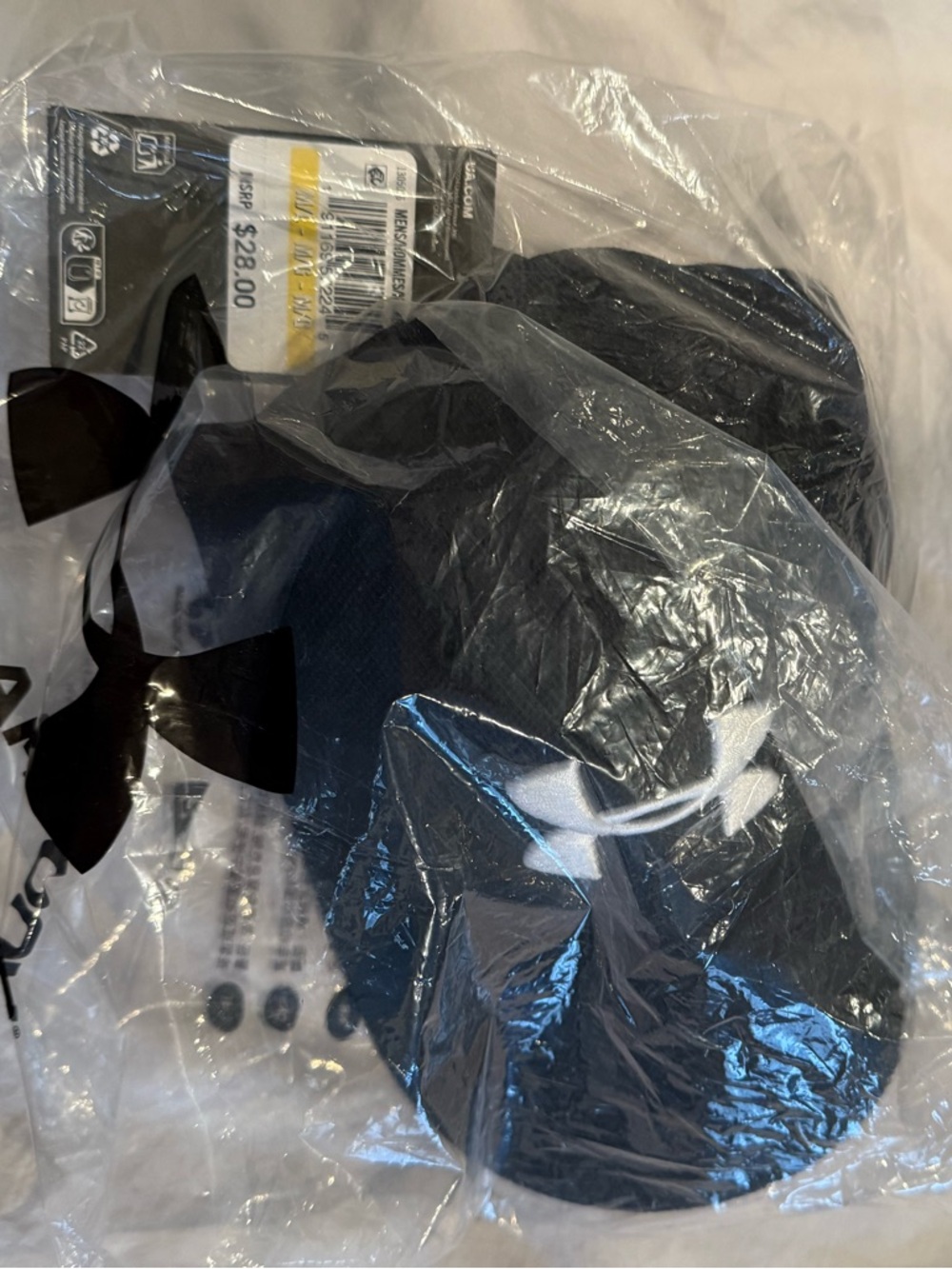 NWT Under Armour Black Cap with White Logo